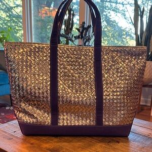 Lance Leather Goods Woven Tote Bag